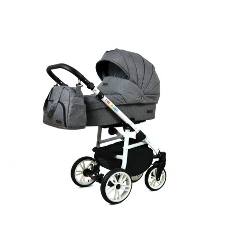 BABY LUX COLORLUX MULTIFUNKCIÓS BABAKOCSI (GREY FLEX) - fehér váz